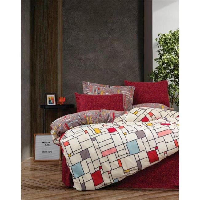 MODERN JOYA BORDO NEVRESİM TAKIMI TEK KİŞİLİK