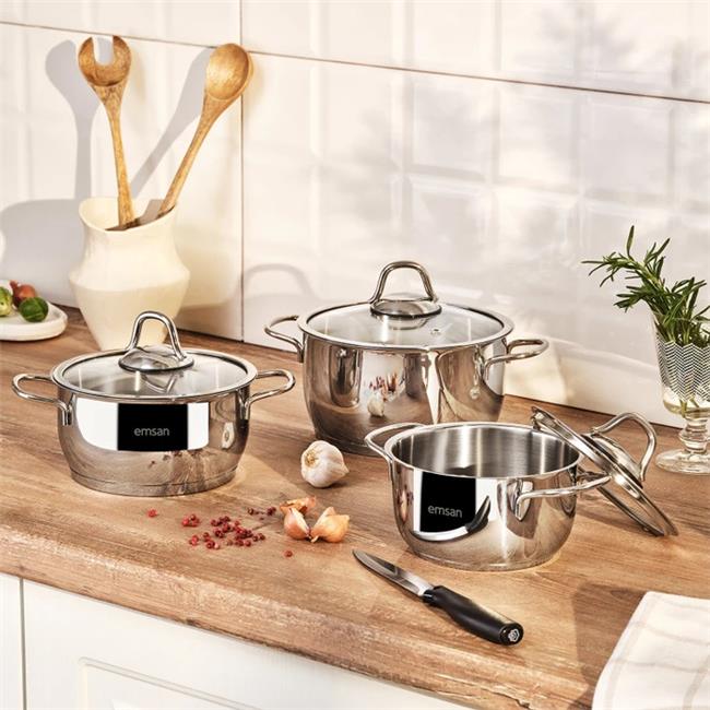 VALERİA 6 PARÇA MİDİ TENCERE SETİ