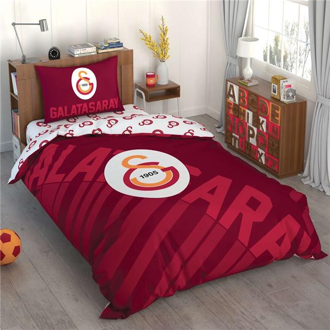 GALATASARAY KIRMIZI LOGO NEVRESİM TAKIMI TEK KİŞİLİK