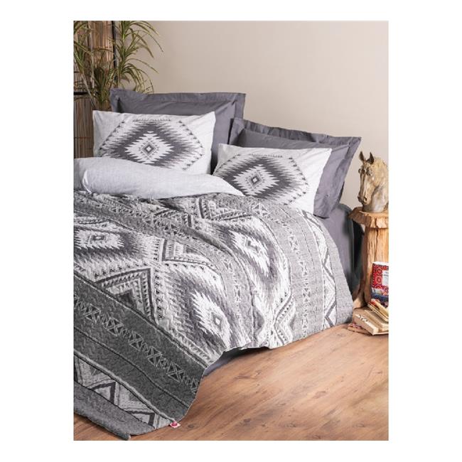 ETNİK DELOS ANTRASİT DÖRT MEVSİM SET ÇİFT KİŞİLİK